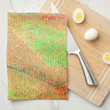 Lederarbe gefälscht und grün-orangefarbene Farbe