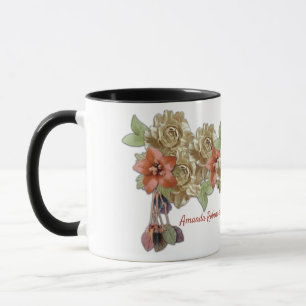 Lederarbeit in Blume über Wildleder Tasse