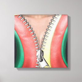 Lederaussehende Wanddekor Leinwanddruck