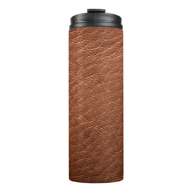 Lederbekleidung Thermosbecher (Vorderseite)