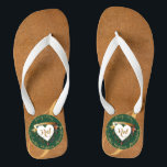 Lederbild zum 3. Geburtstag Flip Flops<br><div class="desc">Sie suchen die richtige,  3. Jubiläumsflipflops zu Ehren ihres Jubiläums?! Ich habe diese mit "kühnen" Gedanken und die traditionellen Jade- und Lederbilder zusammen mit Ihrem Medaillonentext und meinen extravaganten Herzen für ein regales und passendes Design für Ihren besonderen Tag entworfen!</div>