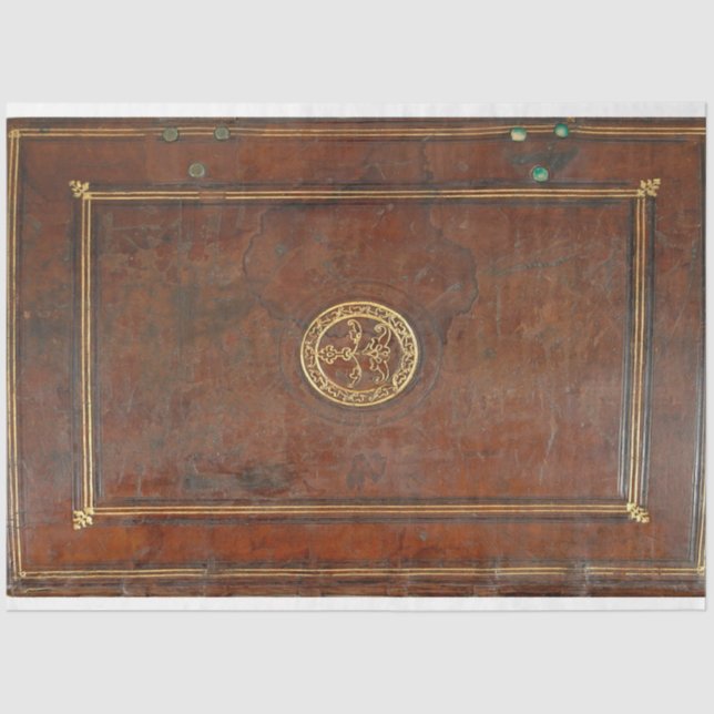 Lederbuch-Decoupage Seidenpapier (Vorderseite)