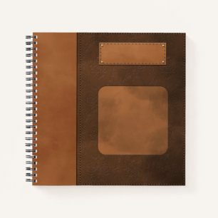 Lederdekoration Notizbuch