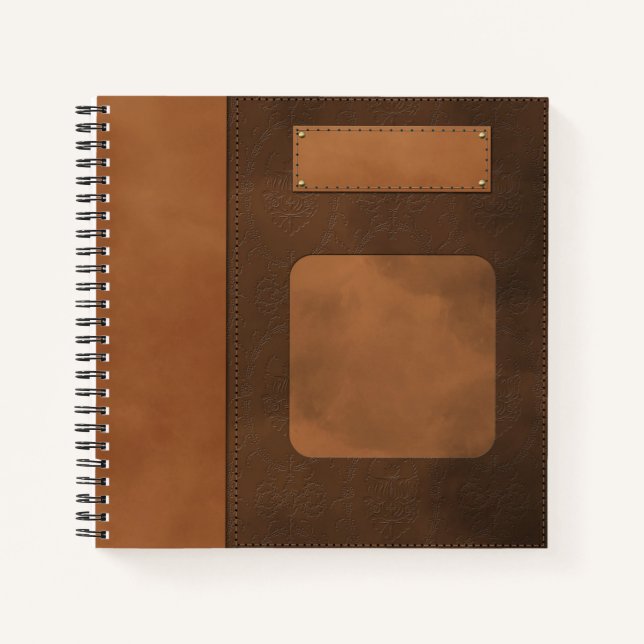Lederdekoration Notizbuch (Vorderseite)