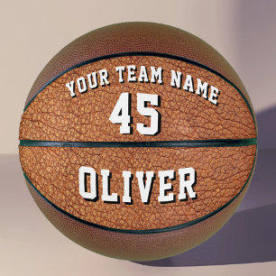 Lederdruck Spielername Teamnummer Basketball