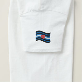 Lederdruckfahne bestickter T - Shirt