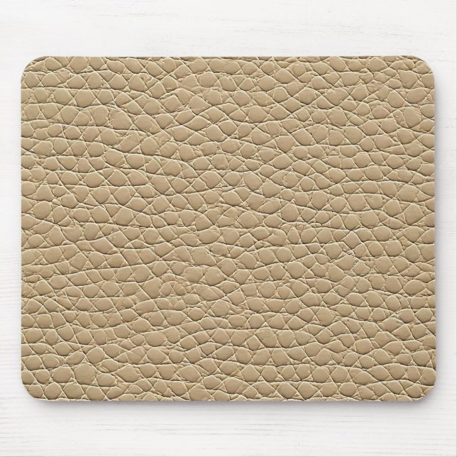 Ledereffektmuster in Beige Mousepad (Vorne)