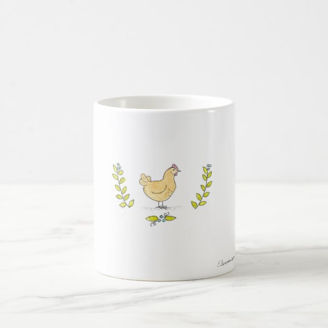 Lederfarbene Henne und Niederlassungs-Tasse Kaffeetasse (Mittel)