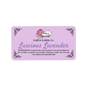 Lederfarbener handgemachter Seifenaufkleber des Adressaufkleber