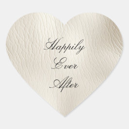 Lederhochzeit von Ledercreme-Imitaten Herz-Aufkleber