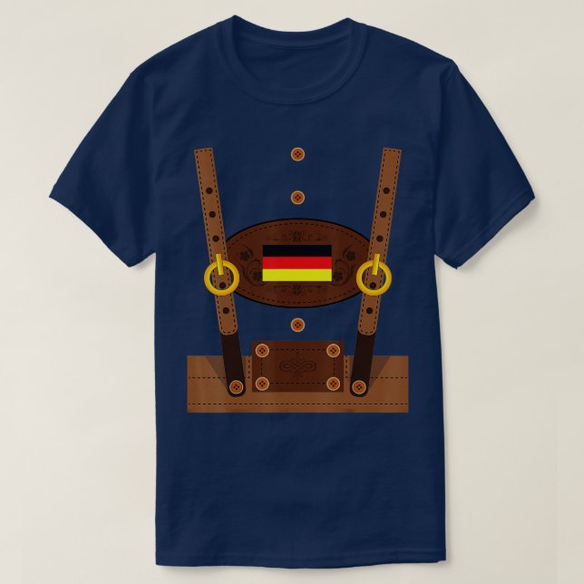 Lederhosen  Funny Oktoberfest Germany Costume  T-Shirt (Design vorne)