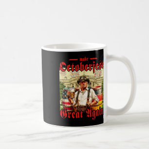 Lederhosen Trump beim Biertrinken Make Great Again Kaffeetasse
