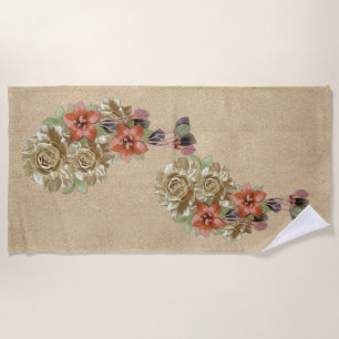Lederleder-Blume Strandtuch