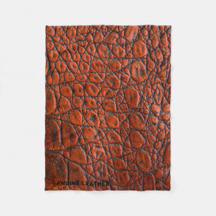 Ledermatte Fleecedecke