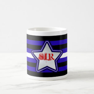 Lederne Flagge und Stern Kaffeetasse