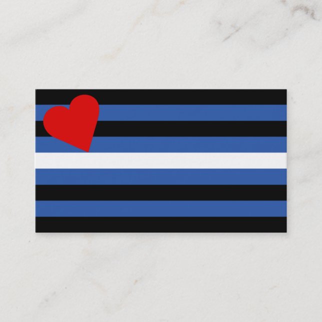 Lederne Flaggen-Trick-Karte Visitenkarte (Vorderseite)