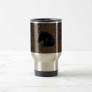 Lederne HauptSSteel Reise-Tasse des Reisebecher
