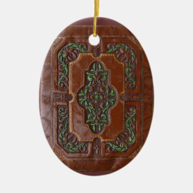 Lederne Kastenentwurf ~ Verzierung Keramik Ornament (Vorne)