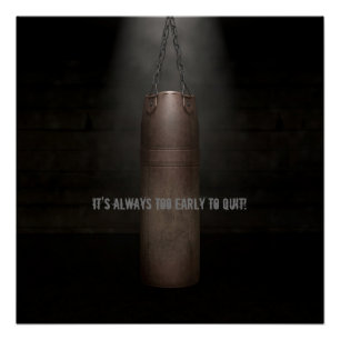 Lederne lochende Tasche - motivierend Poster