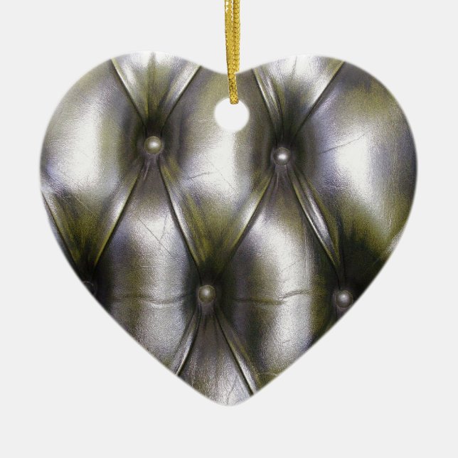 Lederne Polsterung Keramikornament (Vorne)