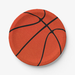 Lederner Basketball-Papier-Teller Pappteller