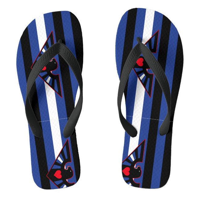 Lederner Eagle-Stolz Flip Flops (Fußbett)