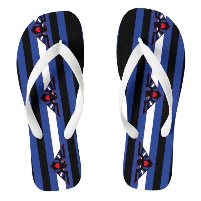 Lederner Eagle-Stolz Flip Flops (Fußbett)