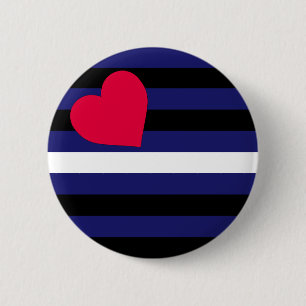 Lederner Latex und BDSM Stolz-Flagge Button