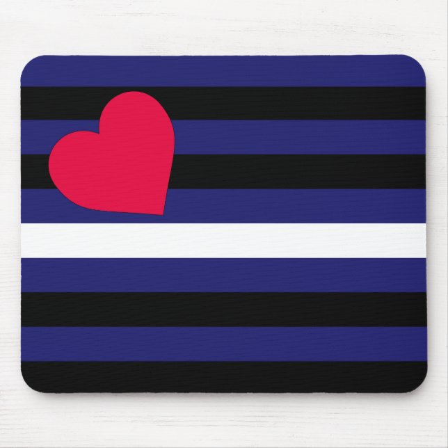 Lederner Latex und BDSM Stolz-Flagge Mousepad (Vorne)