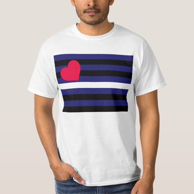 Lederner Latex und BDSM Stolz-Flagge T-Shirt (Vorderseite)