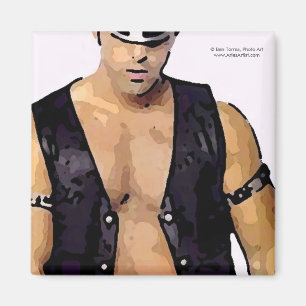 Lederner Mann Magnet