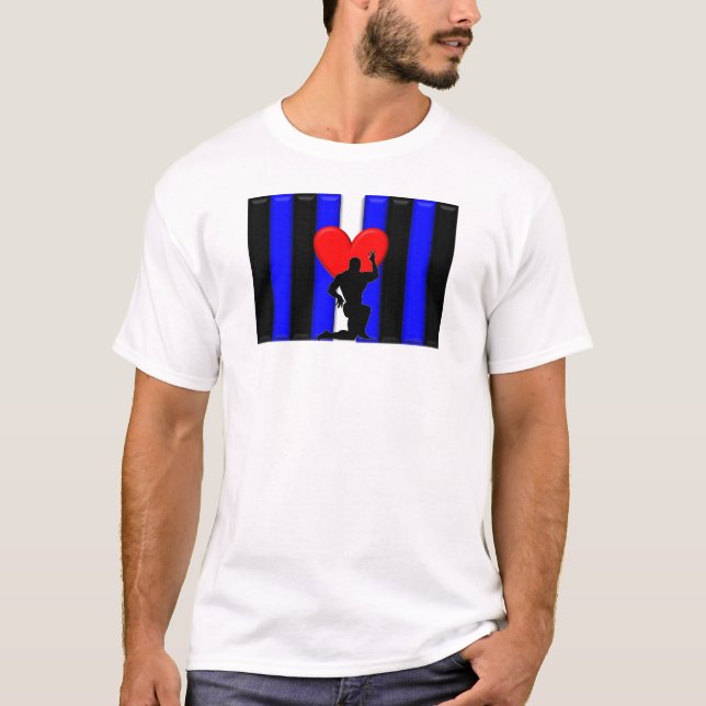 Lederner Muskel-Anbetungs-Stolz T-Shirt (Vorderseite)