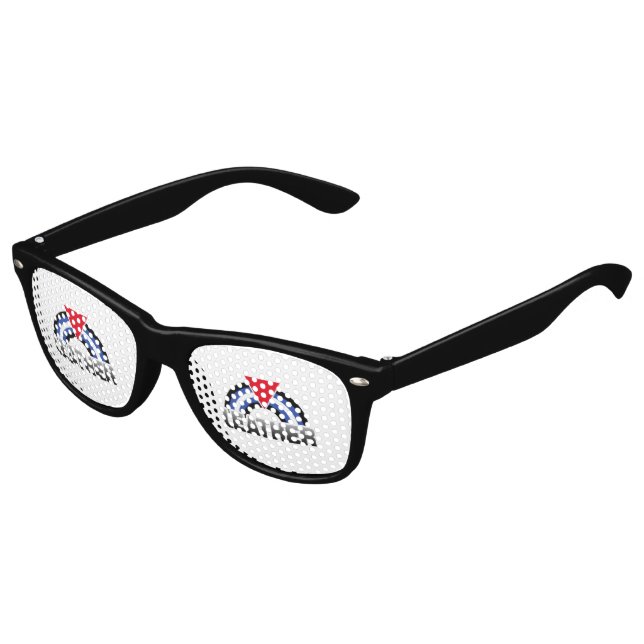 Lederner queer Stolz Sonnenbrille (Schrägansicht)