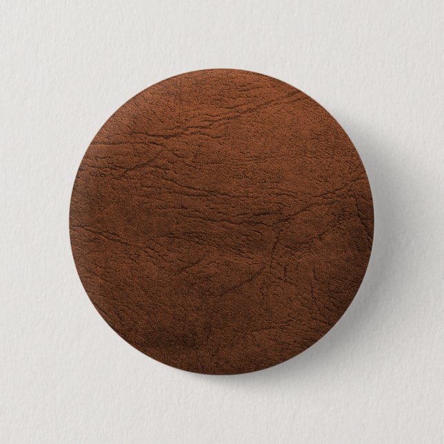 Ledernes Beschaffenheits-Monogramm Browns Button (Vorderseite)