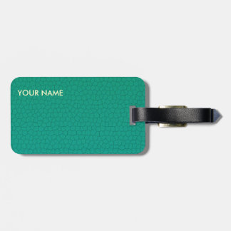 Ledernes Blick-Reise-Gepäck aquamarin Gepäckanhänger