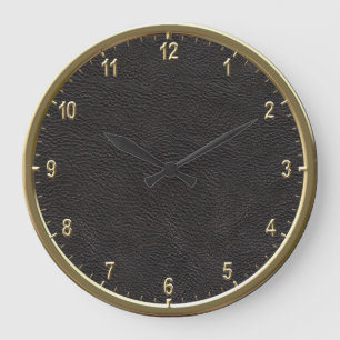 Ledernes Muster 10,75" Große Wanduhr