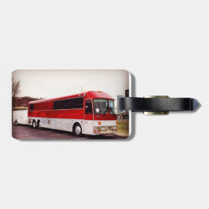Ledernes Umbaugepäck des Reisebusses Gepäckanhänger