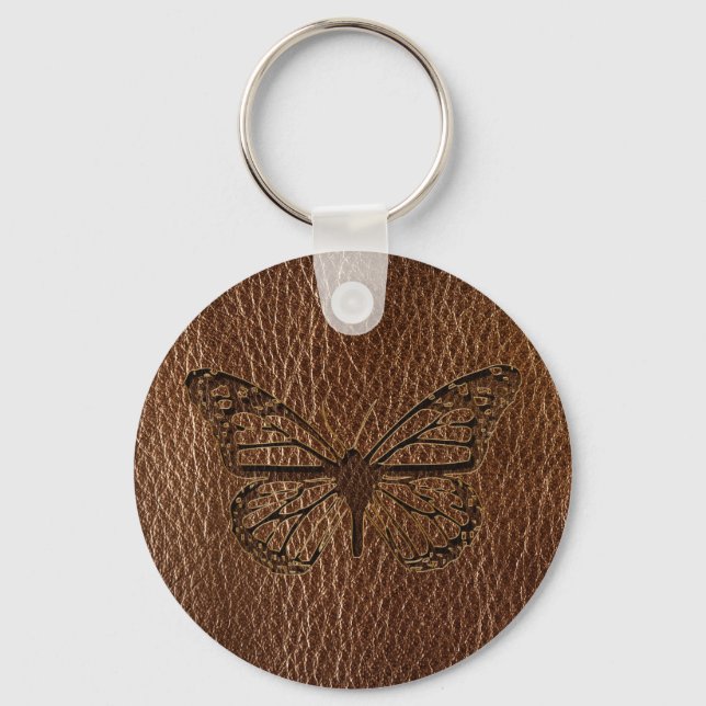 Lederschmetterling Schlüsselanhänger (Vorderseite)