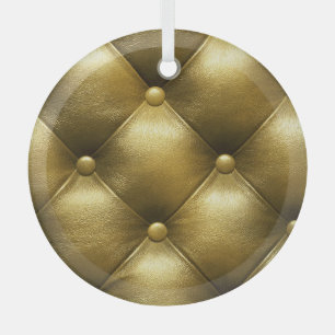 Ledersofa Elegance: Luxuriöse Upholsterie. Ornament Aus Glas