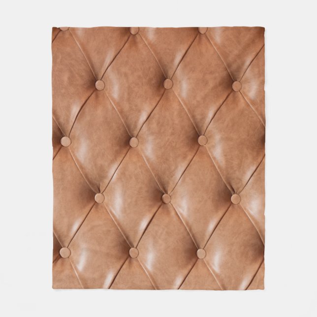 Ledersofa-Hintergrund Fleecedecke (Vorderseite)