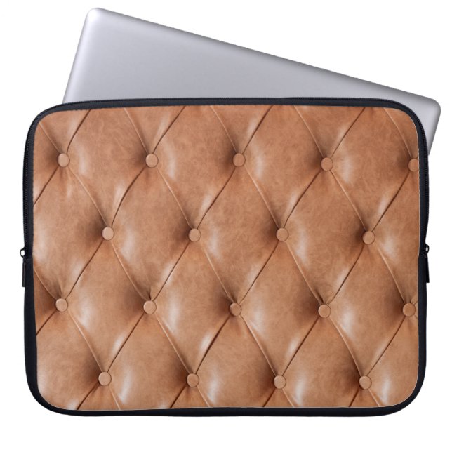 Ledersofa-Hintergrund Laptopschutzhülle (Vorderseite)