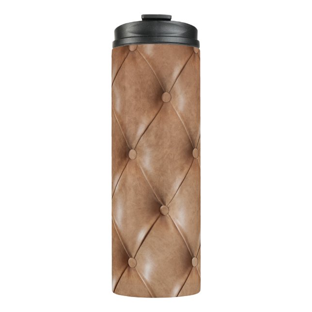 Ledersofa: Texturierter Hintergrund Thermosbecher (Vorderseite)