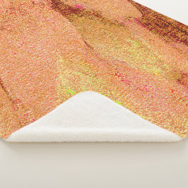 Lederstil mit abgenutzter Farbe, Lachs Sherpadecke