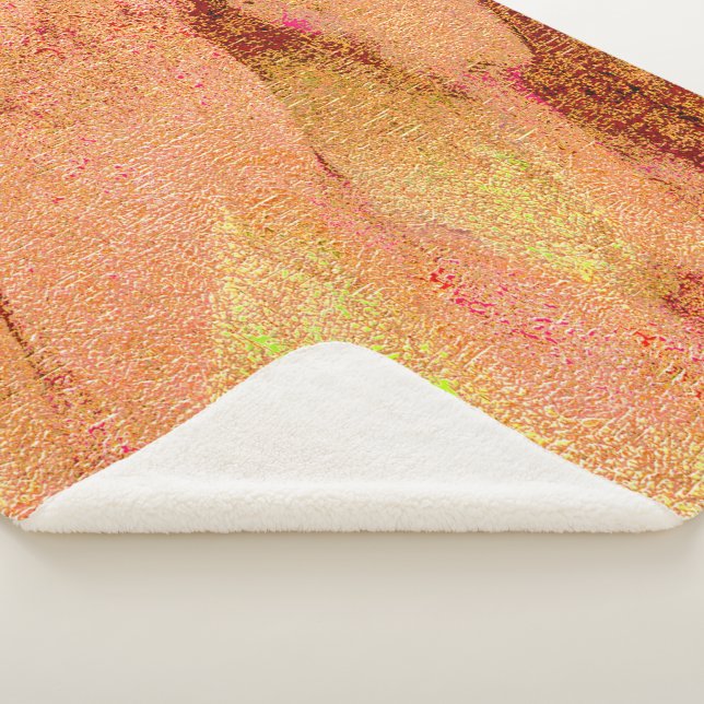 Lederstil mit abgenutzter Farbe, Lachs Sherpadecke (3/4)