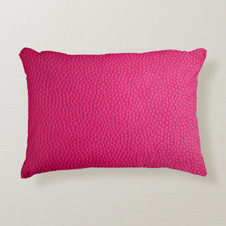 Ledertextur aus rosa Leder Dekokissen