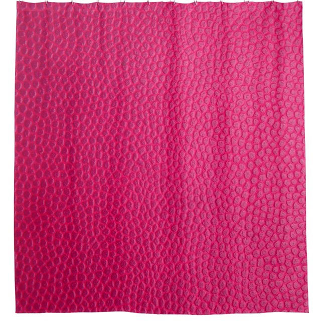 Ledertextur aus rosa Leder Duschvorhang (Vorderseite)