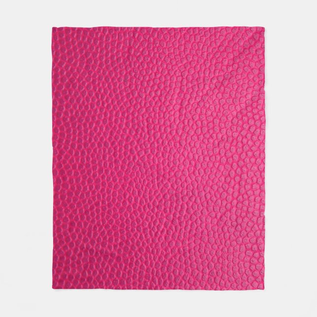 Ledertextur aus rosa Leder Fleecedecke (Vorderseite)
