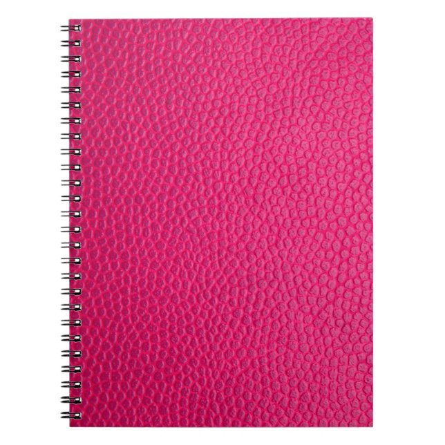 Ledertextur aus rosa Leder Notizblock (Vorderseite)