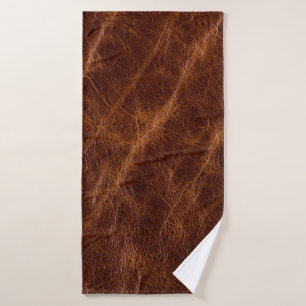 Ledertextur braun,Textur,abstrakt,Acces Badehandtuch