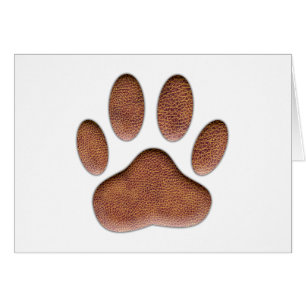 Ledertextur Dog Paw Print